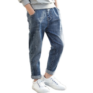 4-11 Years boy jeans Casual Bottoms Bowboy Children kids pant Denim Long Trousers jeans
