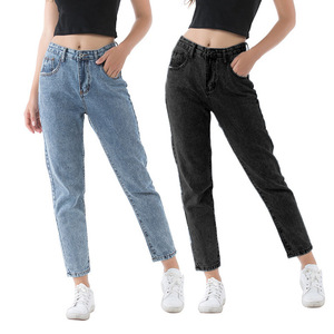 New arrival Loose jeans women's plus size jeans street jeans snowflake denim cross pants