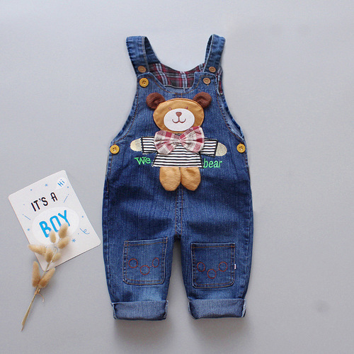 Boys and girls children's clothes, children's loose pants, baby children's overalls, one-piece jeans